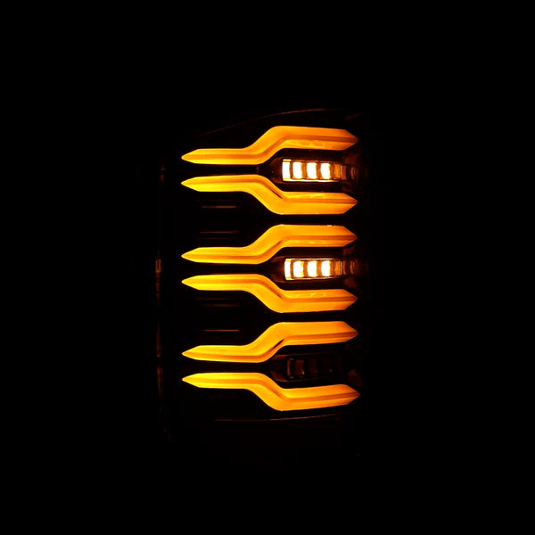 14-18 Chevrolet Silverado 1500 / 15-19 Silverado 2500HD/3500HD / 15-19 GMC Sierra 3500HD Dually LUXX-Series LED Tail Lights Alpha-Black - 620040