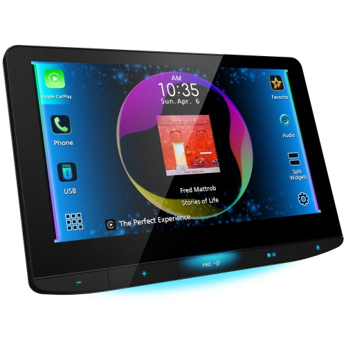JVC KW-Z1000AW 10.1 inch HD floating panel direct replacement receiver wireless CarPlay at Saint Nordic Custom Autoworks Spring Lake Park MN