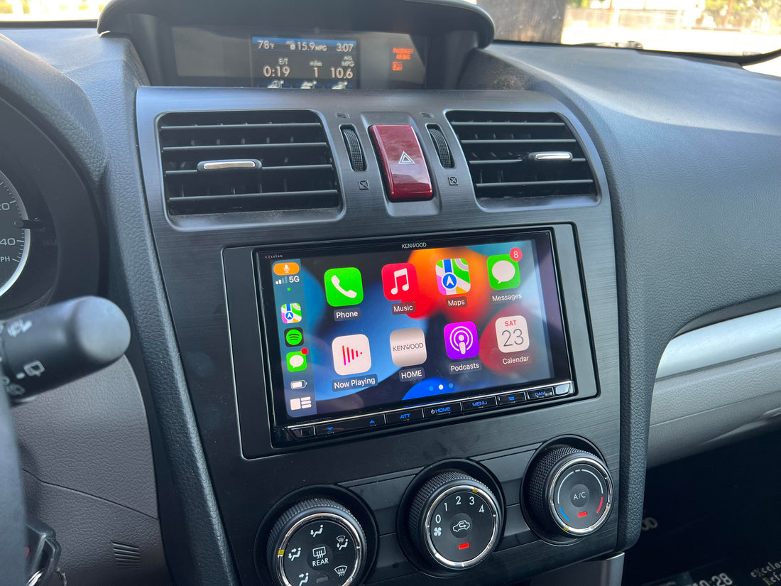Kenwood wireless CarPlay head unit installed by Saint Nordic Custom Autoworks Spring Lake Park MN