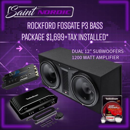 Rockford Fosgate P3 Bass Package – Dual 12” Subwoofers & 1200W Amplifier