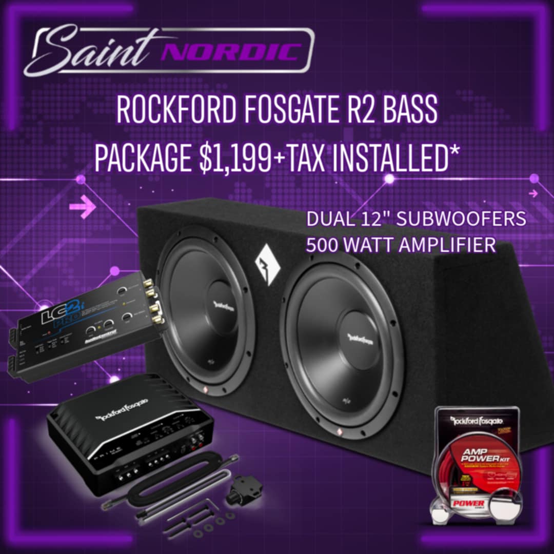 Rockford Fosgate R2 Bass Package – Dual 12” Subwoofers & 500W Amplifier