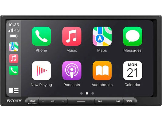 Sony XAV-AX4000 6.95 inch double-DIN receiver wireless CarPlay Android Auto LDAC at Saint Nordic Custom Autoworks Spring Lake Park MN